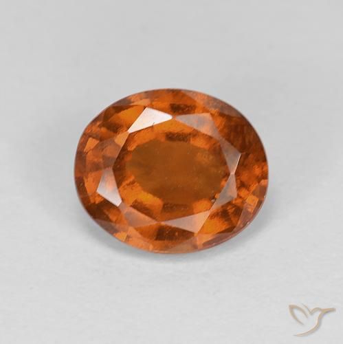 1.97ct Натуральный Medium Dark-Orange Гранат Гессонит, Овал, Чистота VS