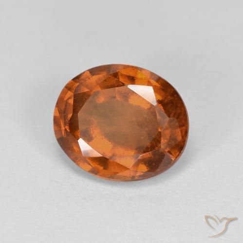 1.97 карата, натуральный Medium Dark-Orange Гранат Гессонит, Овал, Чистота VS