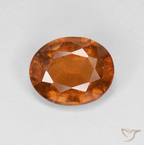 2.54ct Натуральный Красновато-оранжевый Гранат Гессонит, Овал, Чистота VS