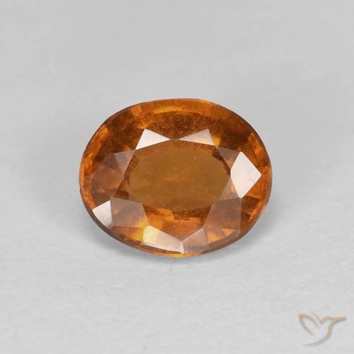 1.26ct Натуральный Красновато-оранжевый Гранат Гессонит, Овал, Чистота VS