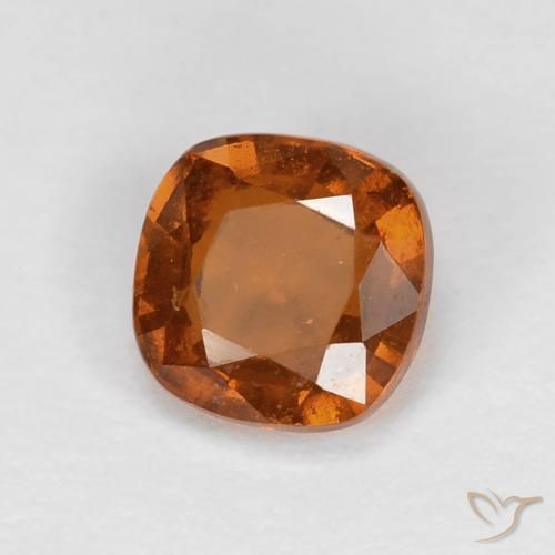 1.00 карата, натуральный Medium Dark-Orange Гранат Гессонит, Подушка, Чистота VS