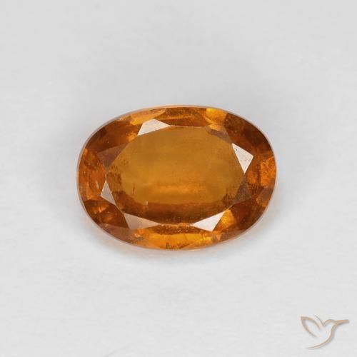 1.26ct Натуральный Темно-оранжевый Гранат Гессонит, Овал, Чистота VS