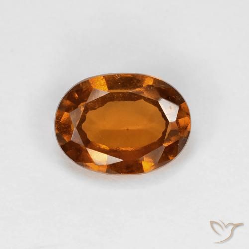 1.21ct Натуральный Medium Dark-Orange Гранат Гессонит, Овал, Чистота VS