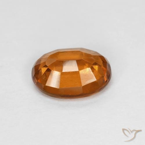 1.21 карата, натуральный Medium Dark-Orange Гранат Гессонит, Овал, Чистота VS
