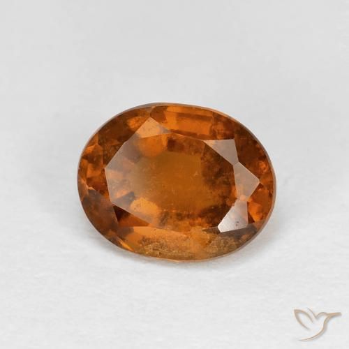 1.79ct Натуральный Medium Dark-Orange Гранат Гессонит, Овал, Чистота VS