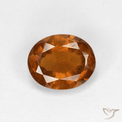 1.37ct Натуральный Средний апельсин Гранат Гессонит, Овал, Чистота VS