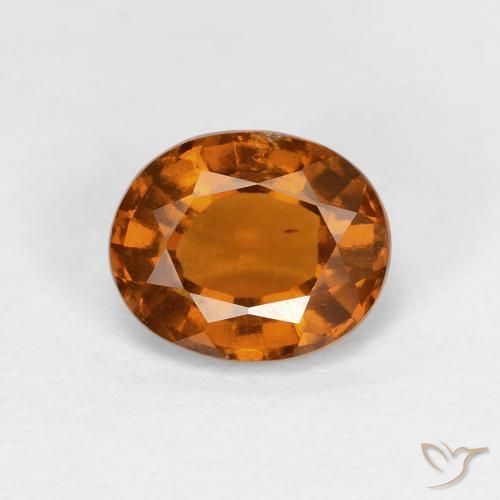 1.52ct Натуральный Medium Dark-Orange Гранат Гессонит, Овал, Чистота VS