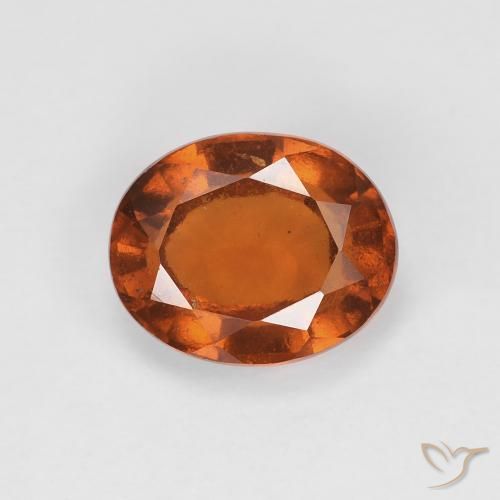 2.28ct Натуральный Medium Dark-Orange Гранат Гессонит, Овал, VVS-VS