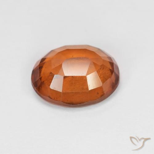 2.28 карата, натуральный Medium Dark-Orange Гранат Гессонит, Овал, VVS-VS