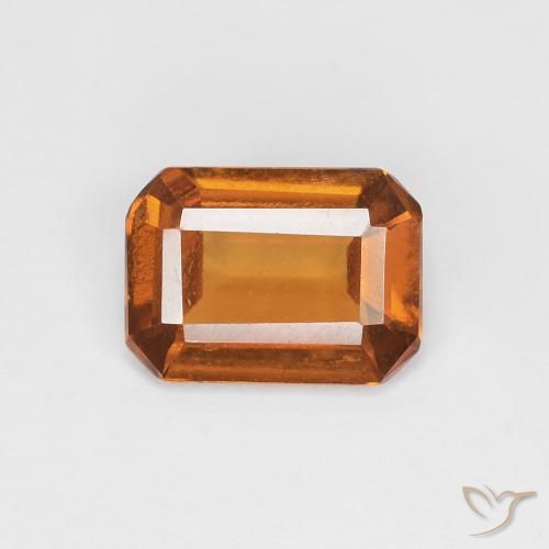 0.97ct Натуральный Средний апельсин Гранат Гессонит, Изумрудная огранка, VVS-VS