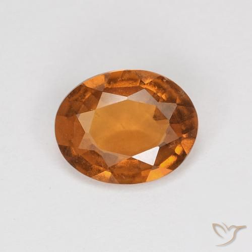 1.11ct Натуральный Коричневато-оранжевый Гранат Гессонит, Овал, VVS-VS