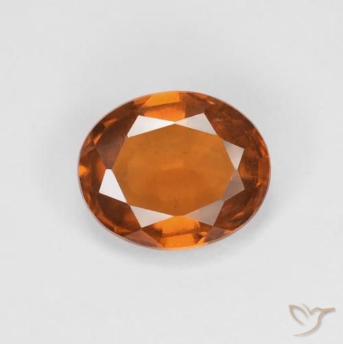 1.81ct Натуральный Темно-оранжевый Гранат Гессонит, Овал, VVS-VS