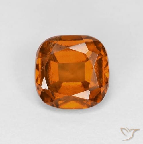 1.17ct Натуральный Темно-оранжевый Гранат Гессонит, Подушка, Чистота VS