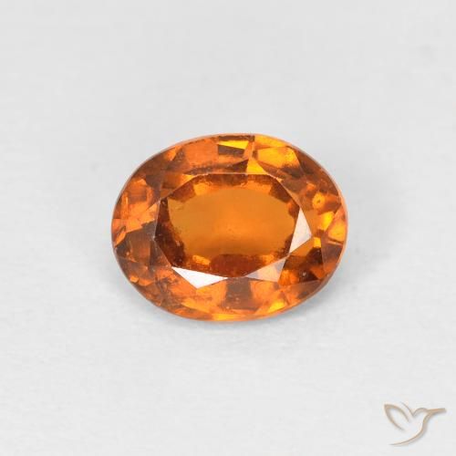 1.16ct Натуральный Средний апельсин Гранат Гессонит, Овал, Чистота VS