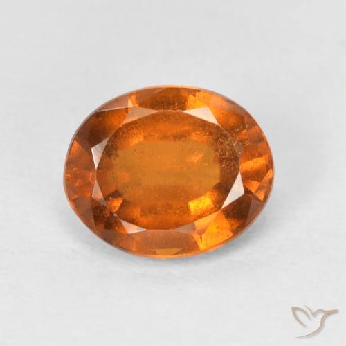1.72ct Натуральный Темно-оранжевый Гранат Гессонит, Овал, Чистота VS