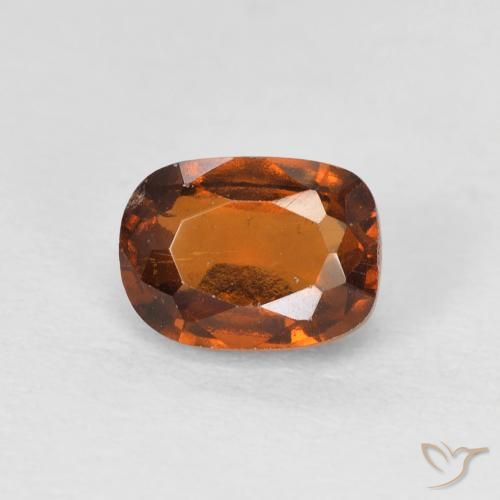 1.58ct Натуральный Средний апельсин Гранат Гессонит, Подушка, Чистота VS