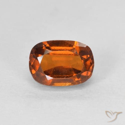 1.64ct Натуральный Темно-оранжевый Гранат Гессонит, Подушка, Чистота VS