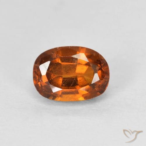 1.42ct Натуральный Средний апельсин Гранат Гессонит, Овал, Чистота VS