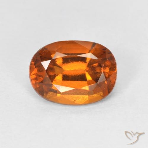 1.52ct Натуральный Средний апельсин Гранат Гессонит, Овал, Чистота VS
