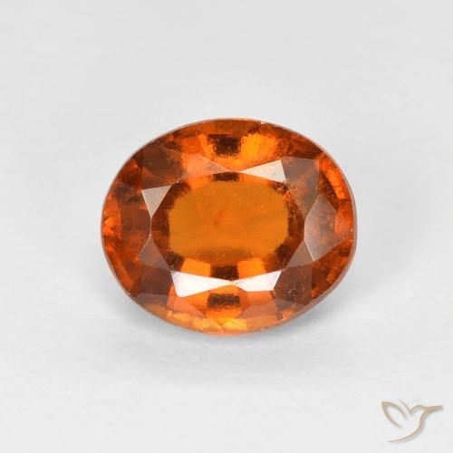 1.41ct Натуральный Средний апельсин Гранат Гессонит, Овал, Чистота VS