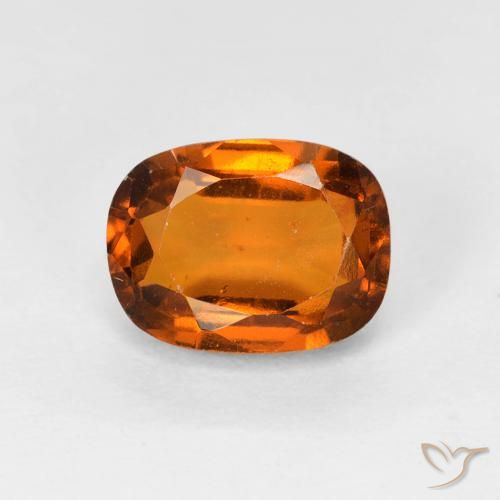 2.08ct Натуральный Темно-оранжевый Гранат Гессонит, Подушка, Чистота VS