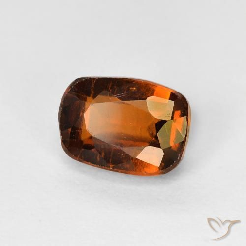 1.49 карата, натуральный Deep Orange - Brown Гранат Гессонит, Подушка, Чистота VS