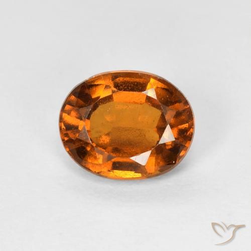 1.22ct Натуральный Темно-оранжевый Гранат Гессонит, Овал, VVS-VS