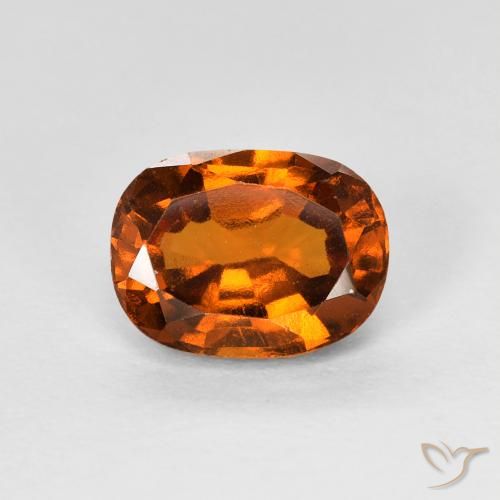 1.73ct Натуральный Medium Dark-Orange Гранат Гессонит, Подушка, VS-SI