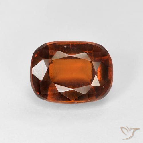2.33ct Натуральный Янтарный Апельсин Гранат Гессонит, Подушка, VVS-VS