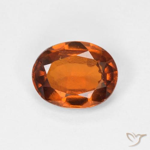 1.16ct Натуральный Medium Dark-Orange Гранат Гессонит, Овал, Чистота VS
