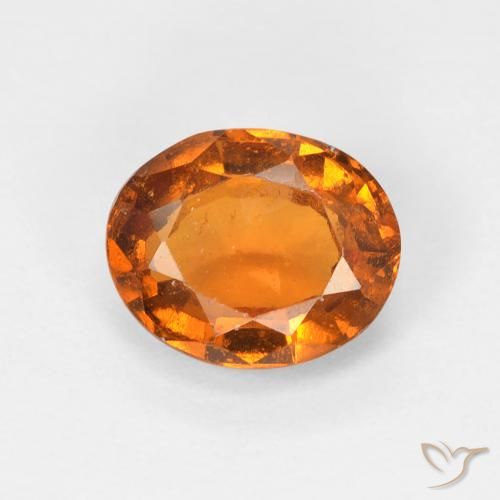 1.53ct Натуральный Желтовато-оранжевый Гранат Гессонит, Овал, VS-SI