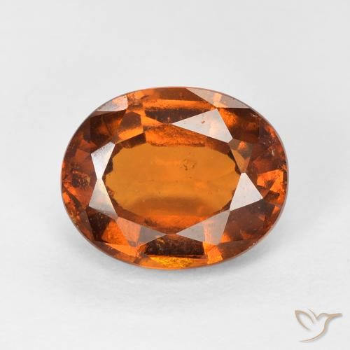 2.41ct Натуральный Medium Dark-Orange Гранат Гессонит, Овал, Чистота VS