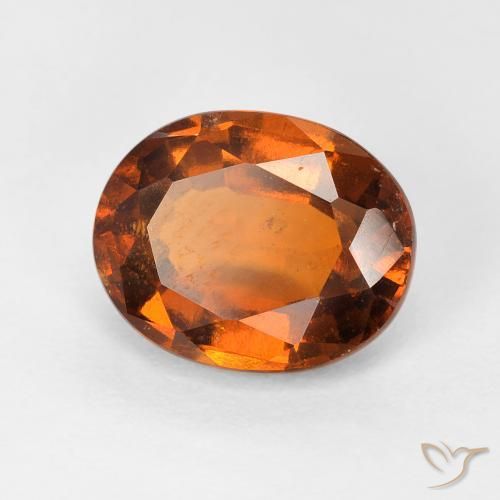 2.41 карата, натуральный Medium Dark-Orange Гранат Гессонит, Овал, Чистота VS