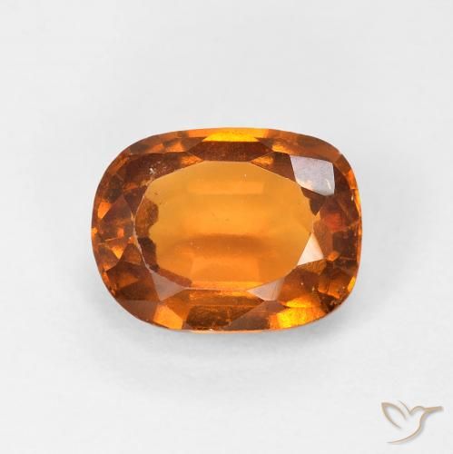 1.74ct Натуральный Средний апельсин Гранат Гессонит, Подушка, VS-SI