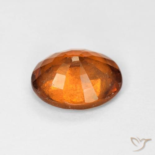 1.56 карата, натуральный Medium Dark-Orange Гранат Гессонит, Овал, VS-SI