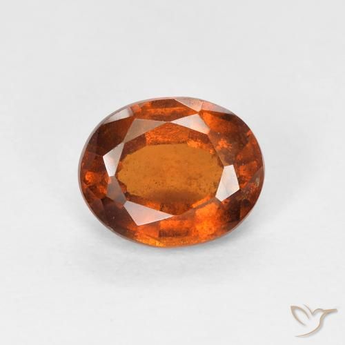 1.32ct Натуральный Красновато-оранжевый Гранат Гессонит, Овал, VS-SI