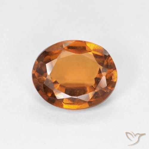 1.45ct Натуральный Средний апельсин Гранат Гессонит, Овал, VVS-VS