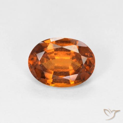 1.19ct Натуральный Землистый апельсин Гранат Гессонит, Овал, VVS-VS