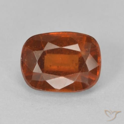 2.04ct Натуральный Красновато-оранжевый Гранат Гессонит, Подушка, VS-SI