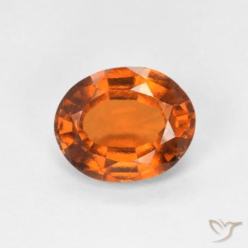 1.50ct Натуральный Medium Dark-Orange Гранат Гессонит, Овал, Чистота VS