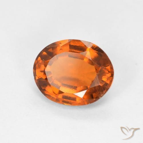 1.50 карата, натуральный Medium Dark-Orange Гранат Гессонит, Овал, Чистота VS