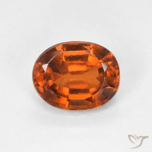 1.54ct Натуральный Красновато-оранжевый Гранат Гессонит, Овал, Чистота VS