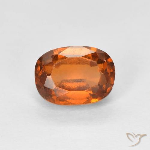1.36ct Натуральный Темно-оранжевый Гранат Гессонит, Подушка, Чистота VS