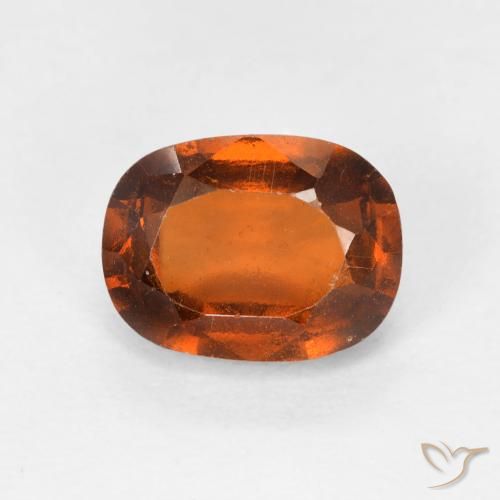 2.10ct Натуральный Medium Dark-Orange Гранат Гессонит, Подушка, Чистота VS