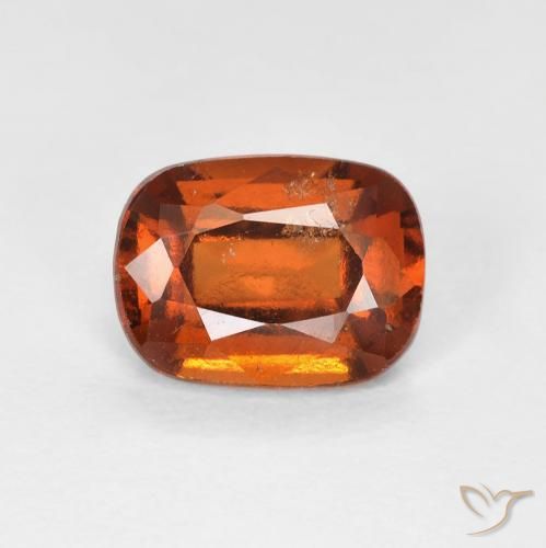 1.83ct Натуральный Темно-оранжевый Гранат Гессонит, Подушка, Чистота VS