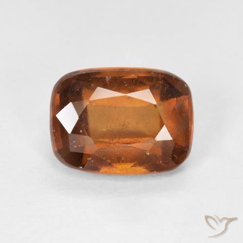 2.00ct Натуральный Янтарный Апельсин Гранат Гессонит, Подушка, Чистота VS