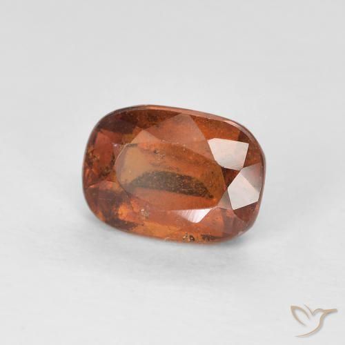 1.31ct Натуральный Янтарный Апельсин Гранат Гессонит, Подушка, Чистота VS