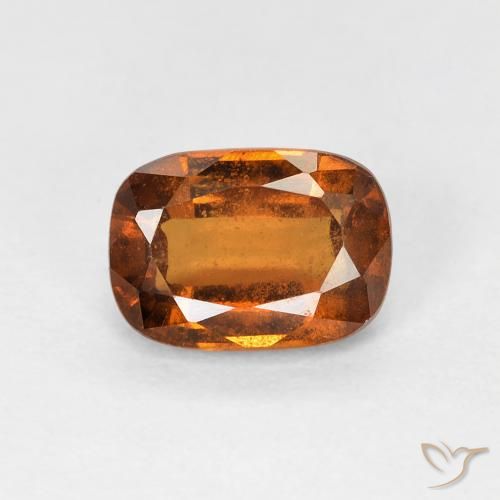 1.14ct Натуральный Средний апельсин Гранат Гессонит, Подушка, VVS-VS