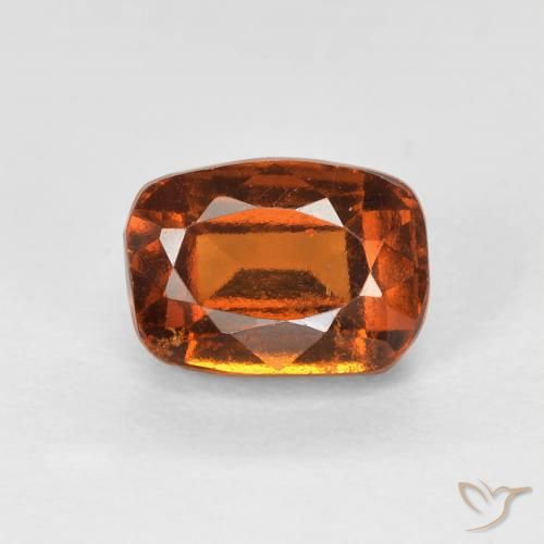 1.57ct Натуральный Средний апельсин Гранат Гессонит, Подушка, VVS-VS