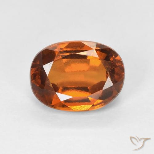 1.89ct Натуральный Средний апельсин Гранат Гессонит, Овал, VVS-VS